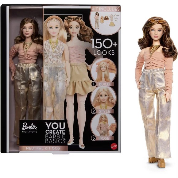 New! Barbie Basics You Create 03 Neutral Kit Fashion Doll Build Style Pose JJX37
